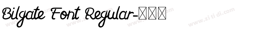 Bilgate Font Regular字体转换